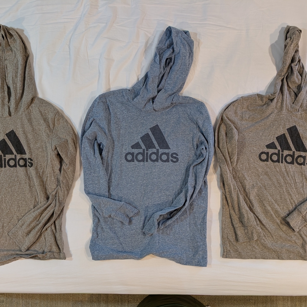 Adidas Kid's Gray Hoodie Sweater